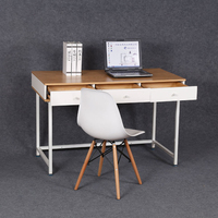 Bureau de direction moderne et simple à une place, mobilier de bureau pour PDG, mobilier de bureau pour employés avec panneau en bois, idéal pour le salon