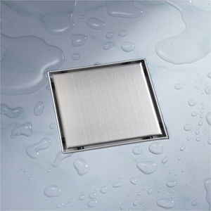 Sifone a pavimento quadrato a doppia griglia in acciaio inossidabile anti scarafaggi e anti odore per bagno BJ-SQFS - Product Image 2