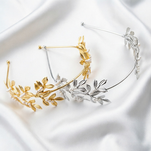 Elegante Fascia per Capelli Unisex in Stile Europeo-Americano con Foglie Floreali in Lega e Perle, Placcata in Oro/<span class=keywords><strong>Argento</strong></span> per Spose e Matrimoni - Product Image 5