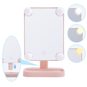 Miroir de maquillage en bois de houx rechargeable portable capteur tactile miroir cosmétique professionnel adapté aux voyages pour artistes acteurs - Product Image 4