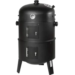 Hot Selling 3 In 1 Smokeless Large Charcoal Barbecue Grill Smoker Grill Outdoor Barrel Vertical Charcoal BBQ Grill