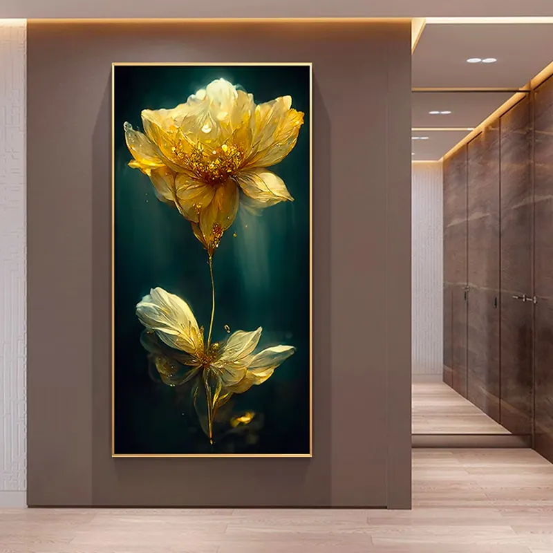 POLA Bodhi Flower Wall Poster Paintings Wall Decor Crystal Porcelain Painting Diamond Inlaid Art For Living Room