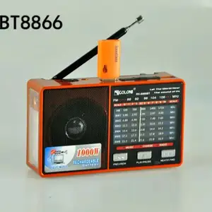 GOLON RX-BT8866 Saku Ramping Am Fm Earphone Jack Speaker Bawaan Antena Kuat Ukuran Saku Radio Rumah Radio