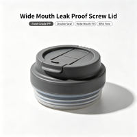 Bouteille personnalisée à large ouverture, étanche IPX8, avec couvercle à vis, sans BPA, conforme aux normes FDA, en silicone de qualité alimentaire, moulage par injection OEM/ODM