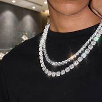 Chaîne cubaine en moissanite de qualité VVS1 AAAA, argent 925, 14 mm, collier de luxe, meilleur cadeau d'anniversaire