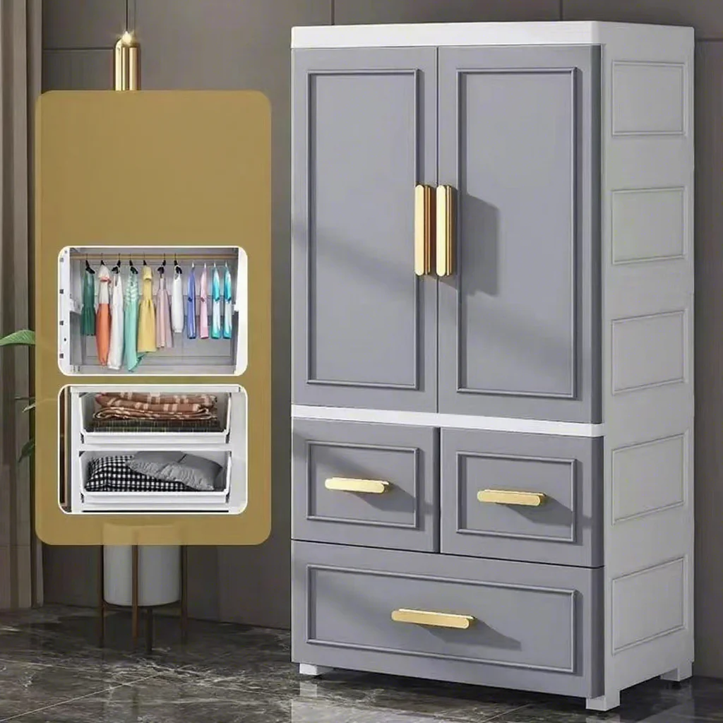 Nordic gray-1 double-door-2-drawer