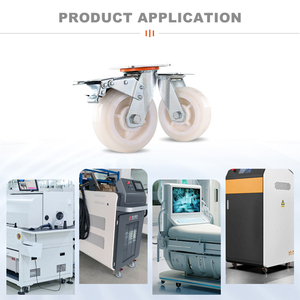 4''5''6''8'' roues industrielles résistantes de roulette de rouleau de chariot Nylon/PU/caoutchouc/bandes de roulement de TPR chariots d'usine de roue - Product Image 5