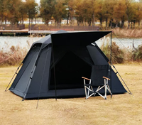 Tente Oxford classique automatique quatre saisons pour 3-4 personnes, double couche, une chambre, avec imperméabilisation 2000-3000 mm, idéale pour la famille
