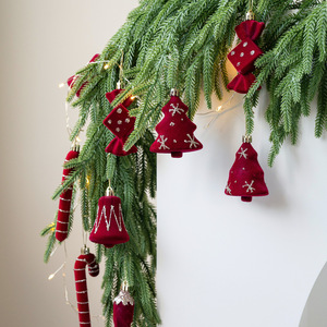 Christmas Decor <b>Pinecone</b> House Candy Cane Hanging Ornament Finial Drop Pendant for Xmas Tree Holiday Supplies - Product Image 3