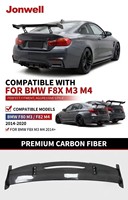 Spoiler Mobil Serat Karbon Gaya MAD untuk BMW F80 M3 F82 M4 2014+ Sayap Belakang