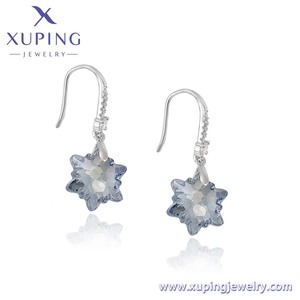 92687 XUPING joyería moda nueva serie de cristal gancho para la oreja moda gran oferta platino plateado color mujeres diario versátil gancho para la oreja - Product Image 5