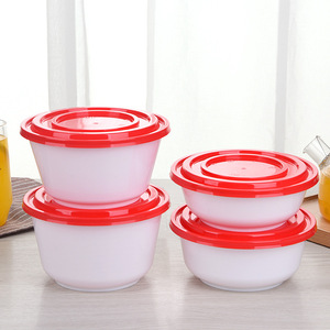 Disposable Round PP Bowls With Lid Microwave Safe Food Storage <b>Containers</b> For <b>Takeaway</b> Soup And Lunch - Product Image 1