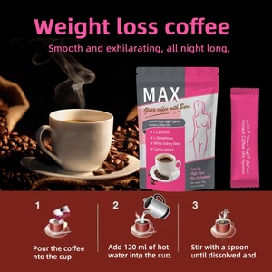 Caffè Modellante <span class=keywords><strong>Max</strong></span> Slim al Glutatione e Collagene, Antiossidante, al Cioccolato, ad Alto Contenuto di Fibre, Brucia Grassi, Caffè Bianco da Viaggio - Product Image 2