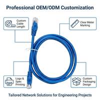 Cable Ethernet LAN Sólido Cat5e Cat5 de 1.5m (5 pies) CCA UTP FTP SFTP Personalizado al Mejor Precio para Computadora, Módem, Juegos, Smart TV