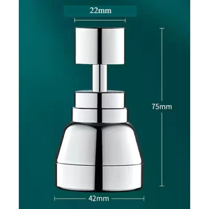 En gros, Rallonge de robinet universelle flexible en laiton, avec filtre purificateur anti-fuite rotatif allongé pour salle de bain - Product Image 3