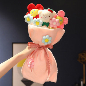 2024 nuovo regalo di san valentino bellissimo peluche peluche di peluche fiore fiore fiore coniglietto Bouquet di peluche - Product Image 6