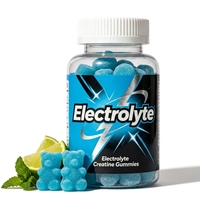 Gummies de créatine monohydrate en gros, électrolytes sans sucre, végétaliennes, saveur myrtille, suppléments sportifs OEM