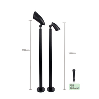 Su Geçirmez IP65 AC Epistar COB LED 5000K Alüminyum Spot Çim Lambası CRI 75 15-60 Işın Açısı 2 Yıl Garantili