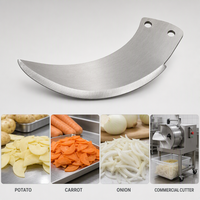 Lame en croissant courbée pour machine à découper les légumes professionnelle, en acier inoxydable 420, pièce de rechange pour trancheuse alimentaire