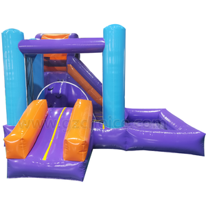 Scivolo d'Acqua Gonfiabile Commerciale Compatto <span class=keywords><strong>con</strong></span> Piscina, Castello Gonfiabile per Saltare e Nuotare, per Bambini e Giardino - Product Image 6