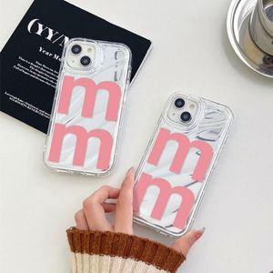 เคสโทรศัพท์มือถือมีตัวอักษร M INS สำหรับ iPhone 16 15 14 13 12 11 Pro Max PLUS เคสโทรศัพท์กันกระแทกกันตก - Product Image 4