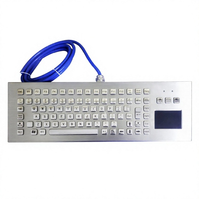 Intrinsically Safe Mining Keyboard Mouse Stainless Steel Explosion-Proof All-in-One 2.4Ghz Wireless PS/2 Interface 101 Keys