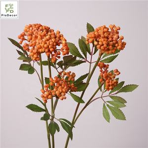 Neuheit Heißer Verkauf 2 Köpfe Künstliche Lila Rote Blaue Hortensien-Spitzenbeeren Weihnachts-Neujahrs-Herbstfarben-Wildstil - Product Image 4