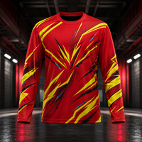 Maillot de football personnalisé sublimé à manches longues, séchage rapide, respirant, en polyester, pour l'entraînement, uniforme d'équipe pour hommes et jeunes