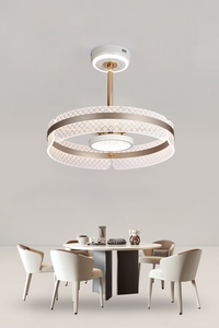 โคมไฟพัดลมเพดา<span class=keywords><strong>น</strong></span>คริสตัล LED หรูหรา พร้อมใบพัด ABS เงียบสงบ โคมไฟระย้าพัดลมหรูหราสำหรับห้องนั่งเล่<span class=keywords><strong>น</strong></span> ร้านอาหาร ห้องใต้หลังคา โรงแรม - Product Image 2