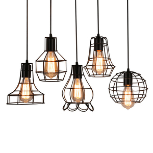 Lampe <span class=keywords><strong>suspendue</strong></span> en fer de style industriel américain, design artistique, LED, suspension à tête unique pour <span class=keywords><strong>restaurant</strong></span>, bar - Product Image 5