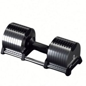 Ensemble d'haltères réglables en fonte électrolytique noire de haute qualité et durables de la marque MR, 2,5-80 kg, logo personnalisé disponible pour la remise en forme - Product Image 3