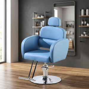 Fauteuil de Barbier Noir Hydraulique, Chaise de Coiffure Pivotante avec Appui-tête pour Salon de Coiffure - Product Image 5