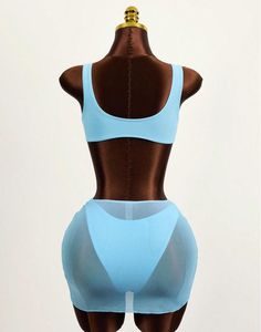 ชุดว่ายน้ำวันพีซเซ็กซี่พร้อมสายรัดปรับได้ ชุดบิกินี่สองชิ้นผ้าตาข่ายโปร่ง พร้อมบริการส่งด่วน 2 วัน รับสกรีนโลโก้ - Product Image 5