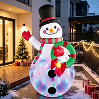 Décorations de Noël pour l'intérieur et l'extérieur, bonhomme de neige gonflable de Noël avec lumières LED pour les fêtes dans la cour et le jardin
