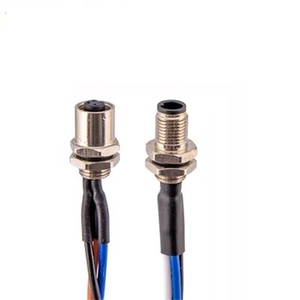 M5レセプタルコネクタM5男性用バックマウントソケットはんだ型3ピン4ピンフロントロックM5ワイヤーケーブルコネクタ付き - Product Image 4