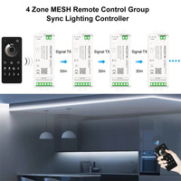 Controlador de Tiras LED Tuya Smart de 4 Zonas con Control Remoto 12/48V 1CH para WIFI ZIGBEE 2.4G Mesh Group Sync Color MC201X