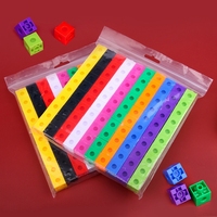 Blocs de construction en plastique PP à connecter, jouet de construction DIY, 100 pièces