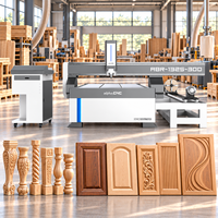 Routeurs CNC haute performance Madera 1530 4x8 avec fonction rotative pour la sculpture 3D cylindrique, machine de fraisage CNC pour le bois destinée aux usines de fabrication de meubles
