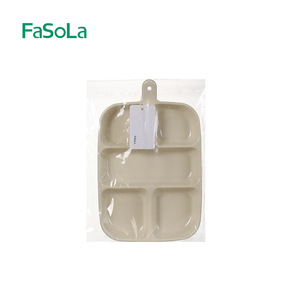 Compartmental Vegetable Plate Rectangular Milky White With Handle Kitchen Use - Product Image 5