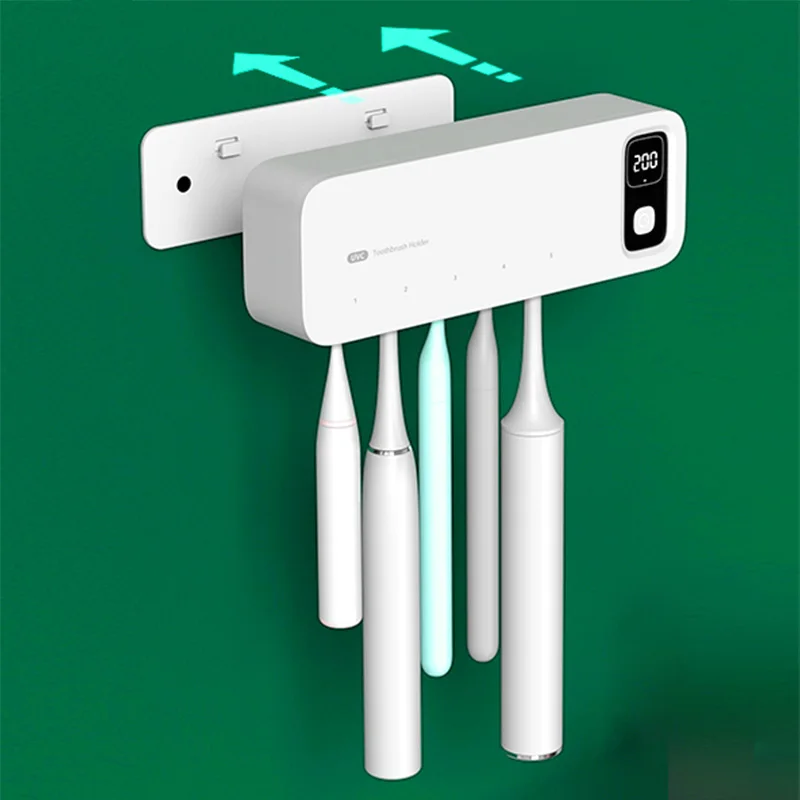 Amazon Top Seller wall mounted Multifunctional electric toothbrush holder with UV Sterilizing