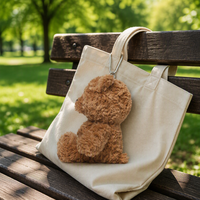 Ours en peluche lesté marron bouclé pour le confort et la chaleur, cadeau mignon et doux pour enfants, garçons et filles