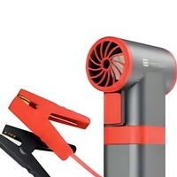 Ventilateur turbo portable et démarreur de secours 2-en-1 avec pompe à air manuelle et affichage numérique pour le sauvetage automobile