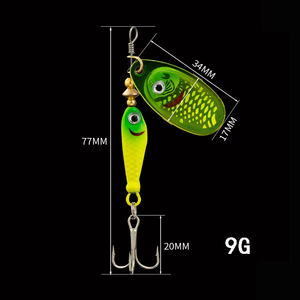 Esca Artificiale a Cucchiaio per Acque Medie 9g, Esca Rigida in Metallo per Luccio, Trota, <span class=keywords><strong>Spigola</strong></span>, Salmone e Pesce Gatto - Pesca in Mare e in Barca - Product Image 4