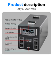 Estaciones de Energía Portátiles LiFePO4 de 3000W, Generador Solar, Onda Sinusoidal Pura, UPS, Batería de Respaldo para Emergencias en el Hogar, Exteriores y RV