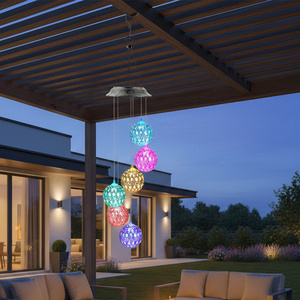Lampes solaires de jardin d'extérieur, lampe à boule marocaine LED pour la décoration paysagère - Product Image 1