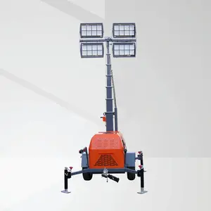 Telescópica Light Tower Diesel Lâmpada 1000W * 4 Light Tower LED