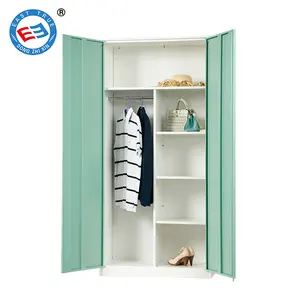 Moderne Metalen Garderobe 2 Deuren Kleding Kast