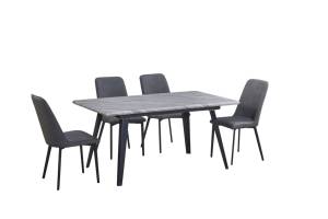 Mesa de Comedor Moderna de Lujo con Patas de Metal y Tablero de MDF, Muebles para el Hogar - Product Image 2