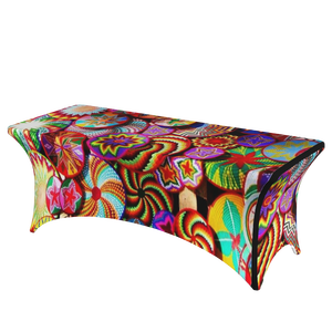 Mantel Elástico Desechable de Spandex de 4 pies con Diseño Floral Tradicional Etíope Personalizado para Bodas, Hogares, Hoteles, Publicidad, China - Product Image 1