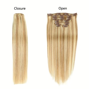 Extensions de cheveux Remy Humains à clipser, 100% Brésiliens, Cheveux Vierges Indiens, Logo Personnalisé, Bonne Qualité, Cheveux Brésiliens - Product Image 1